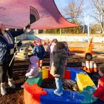 Children play outside at Our World of Learning Child Development Center in Alexander County in December 2024. (File photo by Julia Rendleman)