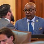Illinois Attorney General Kwame Raoul is pictured on the floor of the Illinois Senate on May 30, 2025. (Capitol News Illinois photo by Jerry Nowicki)