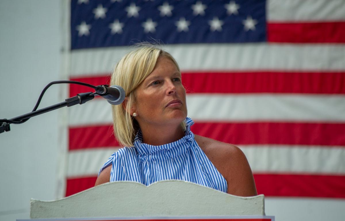 House Minority Leader Tony McCombie, R-Savanna, speaks at Republican Day at the Illinois State Fair in Springfield on Aug. 14, 2025. (Capitol News Illinois photo by Jerry Nowicki)