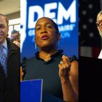 U.S. Rep. Raja Krishnamoorthi, Lt. Gov. Juliana Stratton and U.S. Rep. Robin Kelly.