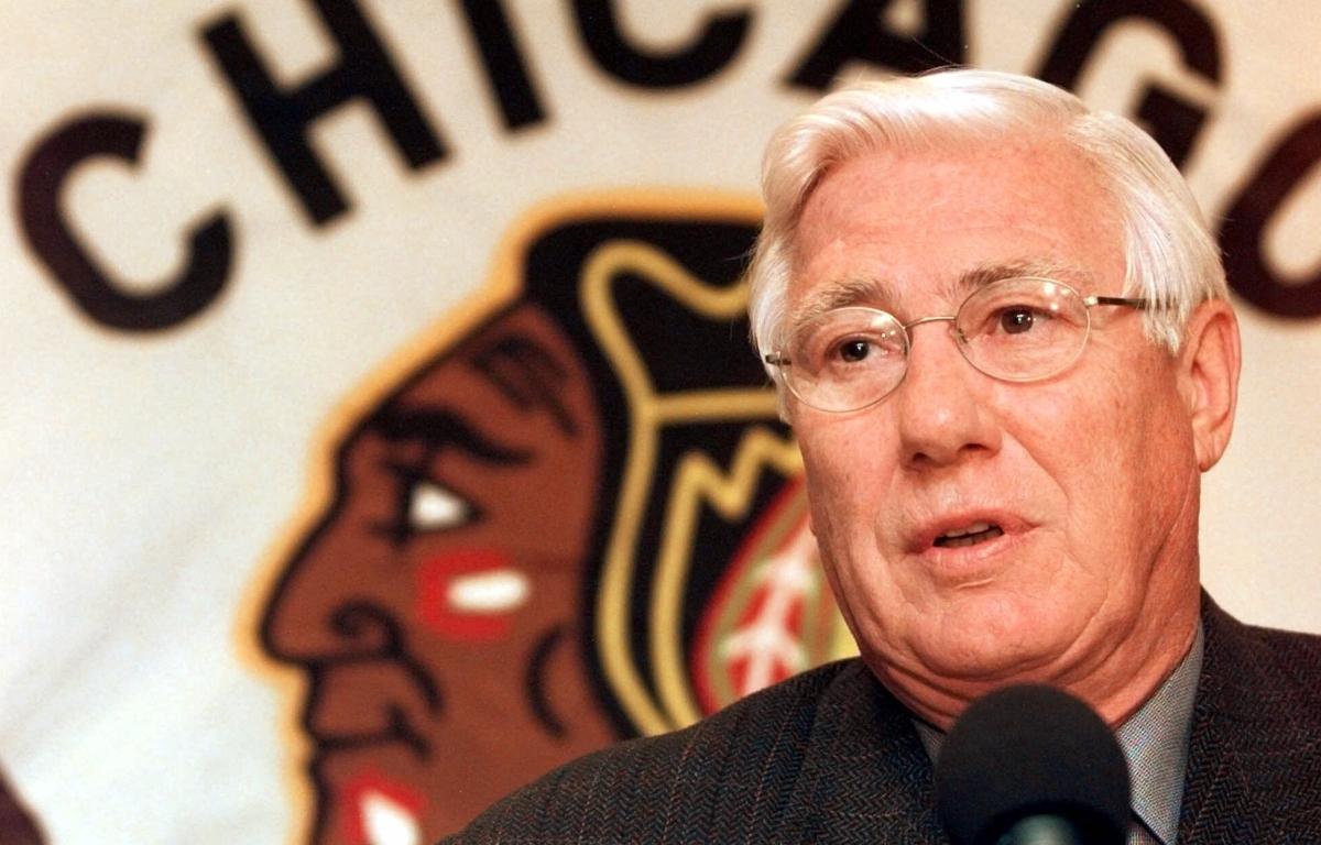 FILE - Bob Pulford answers questions, Dec. 2, 1999 in Chicago. (AP Photo/Fred Jewell, File)