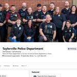 A screenshot of part of the Taylorville Police Facebook page.