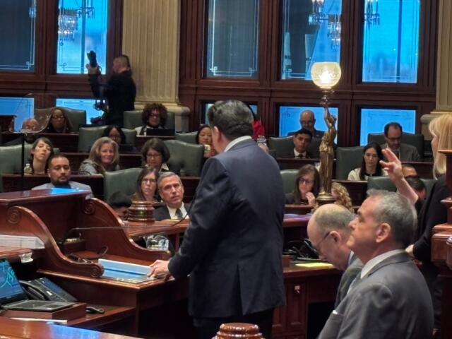 Governor JB Pritzker gives his budget address to the Illinois General Assembly Feb. 18, 2026, in the Illinois House Chamber.