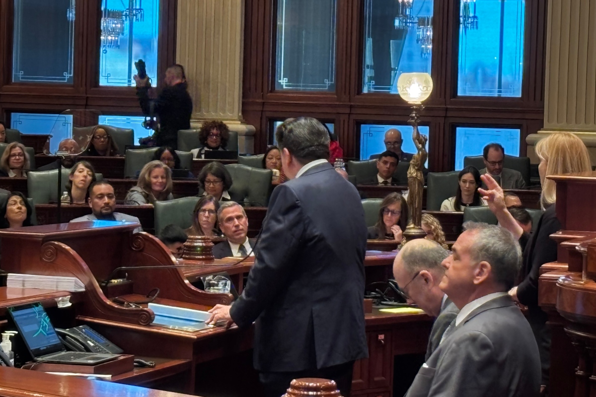 Governor JB Pritzker gives his budget address to the Illinois General Assembly Feb. 18, 2026, in the Illinois House Chamber.