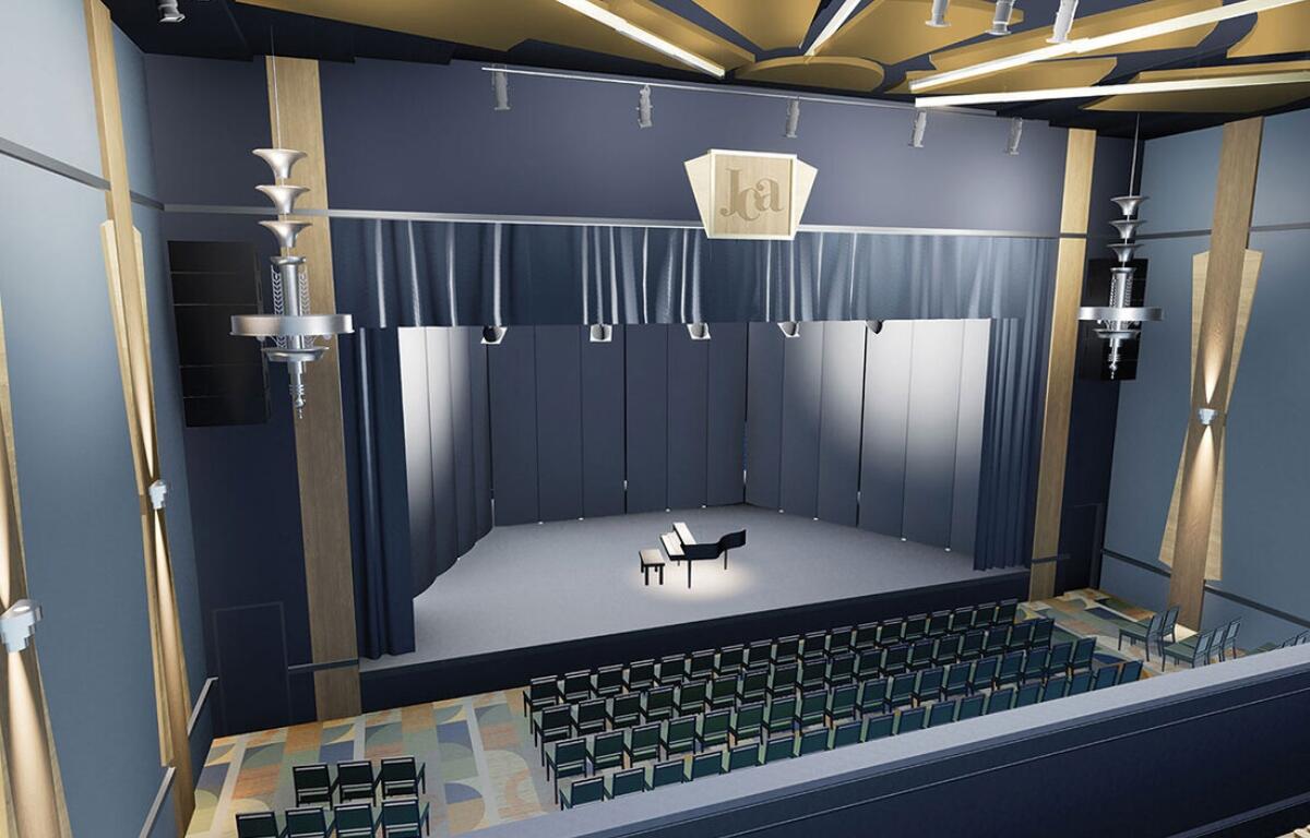 An artist's rendering of some of the plans to renovate the Illinois Theatre.