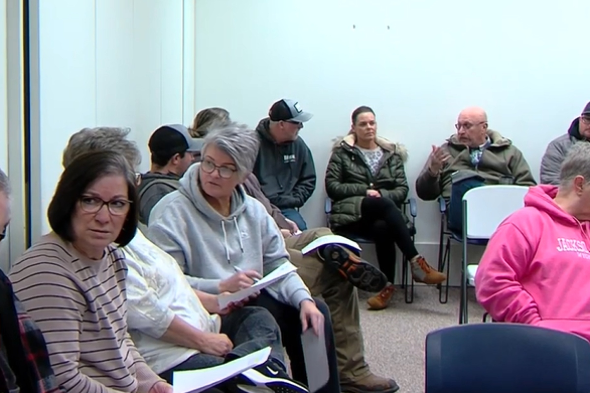 Residents attend the Feb.3 Moweaqua Village Board Meeting.