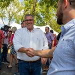 Former Republican nominee for governor Darren Bailey greets supporters at Republican Day at the Illinois State Fair in Springfield on Aug. 18, 2022. (Capitol News Illinois photo by Jerry Nowicki)