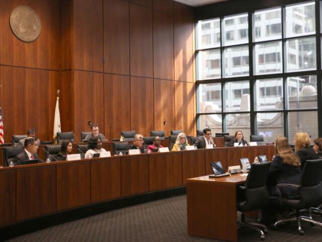 The Illinois Accountability Commission hears testimony from a dozen experts and advocates at its Feb. 24, 2026, public meeting in downtown Chicago. (Capitol News Illinois photo by Maggie Dougherty)