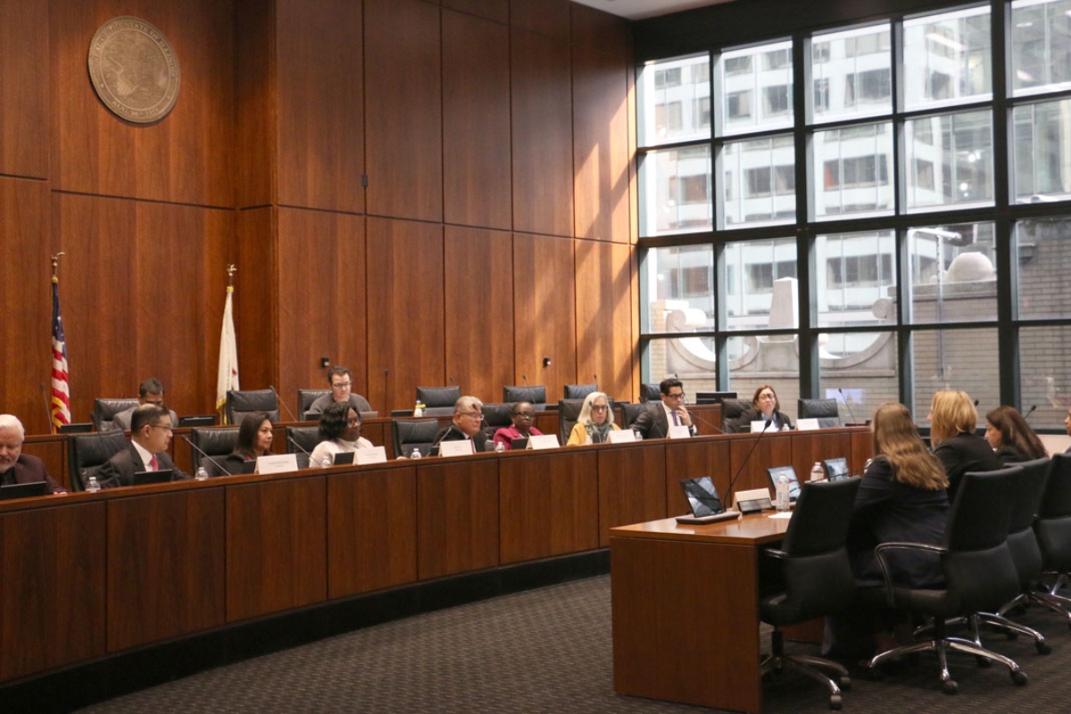 The Illinois Accountability Commission hears testimony from a dozen experts and advocates at its Feb. 24, 2026, public meeting in downtown Chicago. (Capitol News Illinois photo by Maggie Dougherty)