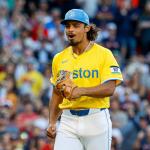 FILE - Boston Red Sox's Jordan Hicks reacts after striking out Houston Astros' Carlos Correa in the eighth inning of a baseball game, Aug. 2, 2025, in Boston. (AP Photo/Greg M. Cooper, File)