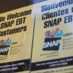 FILE - A SNAP EBT information sign is displayed outside of a convenience store in Baltimore, Monday, Nov. 10, 2025. (AP Photo/Stephanie Scarbrough)
