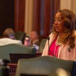 State Rep. Kimberly Du Buclet is the lead sponsor of the Rev. Jesse Jackson Sr. Young Voter Empowerment Act requiring high schools to offer voter registration. (Capitol News Illinois photo by Jerry Nowicki)