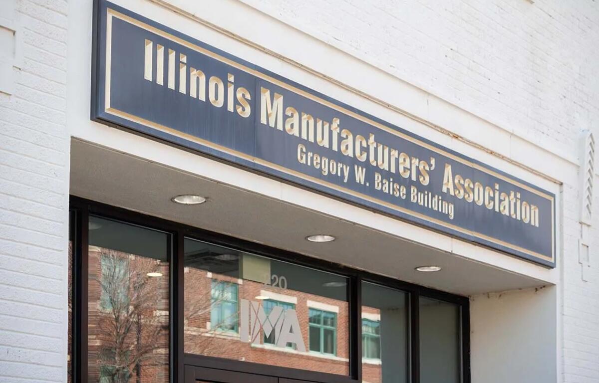 The Illinois Manufacturers’ Association building, located in Springfield. The IMA is one of over a dozen organizations petitioning the Illinois Commerce Commission to end workshops researching the future of natural gas in Illinois. (Capitol News Illinois photo by Jenna Schweikert)