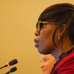 Rep. Yolanda Morris, D-Chicago, speaks at a committee meeting considering her rideshare unionization bill. House committees passed over 200 bills out of committee this week. Capitol News Illinois photo by Jenna Schweikert.