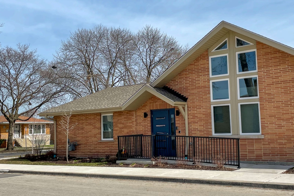 Clear skies above an Envision Unlimited community integrated living arrangement, a group home for adults with disabilities, in the Chicago area. (Medill Illinois News Bureau, Photo by Rebecka Pieder)