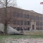 An EF-1 tornado caused damage at a school in Nokomis.