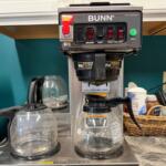 A BUNN coffeemaker sits ready for use at the Capitol Media Group studios in Springfield.
