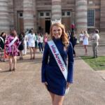 Miss America Cassie Donegan visits the Old State Capitol in Springfield Friday afternoon.
