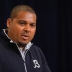 Chicago Bears general manager Ryan Poles speaks during a press conference at the NFL football scouting combine in Indianapolis, Tuesday, Feb. 24, 2026. (AP Photo/Michael Conroy)