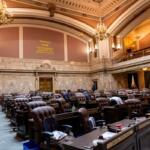FILE - The interior of the House chamber at the Washington state Capitol is seen April 25, 2025, in Olympia, Wash. (AP Photo/Maddy Grassy, File)