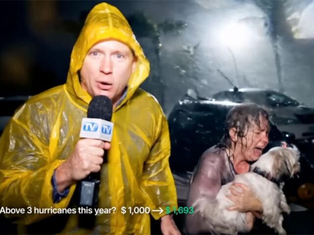 A Kalshi ad that aired during last year’s NBA finals touts the wide variety of events people can place bets on, including the number of hurricanes in a year. (Credit: Kalshi ad screenshot)