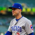 April 18, 2023 - Oakland, California: Chicago Cubs infielder Nico Hoerner during a game against the Oakland Athletics at the Oakland Coliseum.