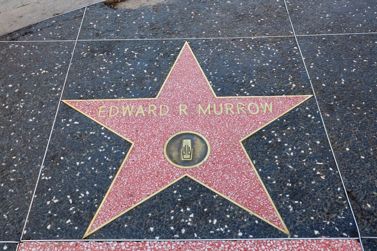 CBS Radio News legend, the late Edward R. Murrow, has a star on the Hollywood Walk of Fame.