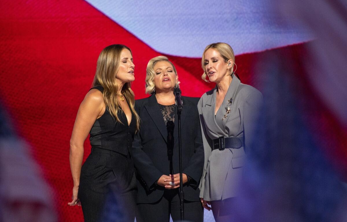 The Chicks sang at the Democratic National Convention in Chicago in 2024.