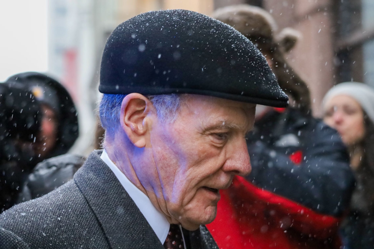 Former Illinois House Speaker Michael Madigan leaves Chicago's Dirksen Federal Courthouse after a jury convicted him on 10 of 23 corruption charges on Feb. 12, 2025. (Capitol News Illinois photo by Andrew Adams)