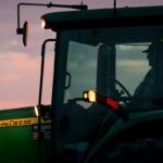 A farmer works into the evening hours in Macon County, Illinois. (Photo courtesy of Muirhead Farms)