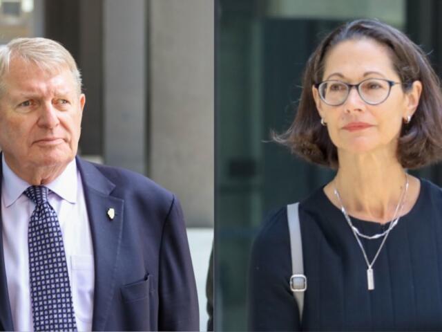 Longtime Springfield lobbyist Mike McClain and former Commonwealth Edison CEO Anne Pramaggiore leave Chicago’s Dirksen Federal Courthouse on their separate sentencing dates in July after both were sentenced to two years in prison in connection to a bribery scheme centered on former Illinois House Speaker Michael Madigan. (Capitol News Illinois photos by Andrew Adams)