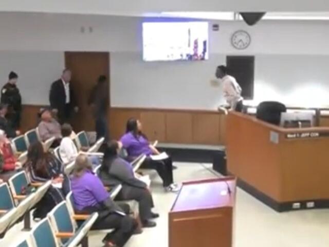 A screenshot from a live stream of Tuesday night's Springfield City Council meeting showed Ald. Shawn Gregory, right, getting into a verbal argument with former Police Chief Michael Walton, left center in the picture.