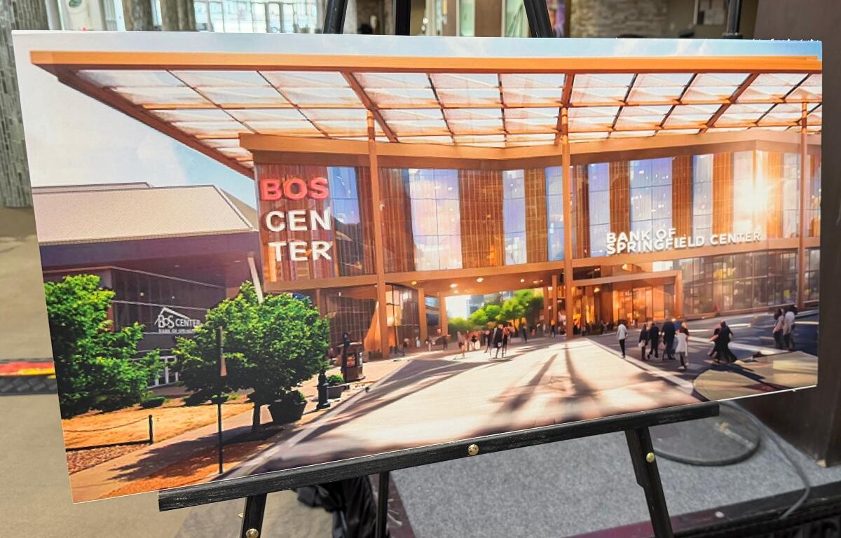 An artists' rendition of potential BOS Center expansion plans under legislation introduced by State Sen. Doris Turner, during a news conference Tuesday, April 2.