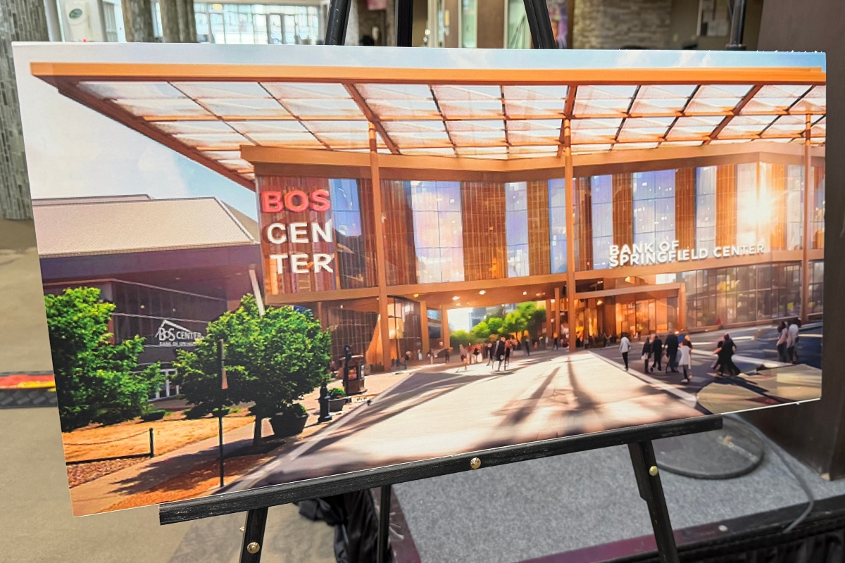 An artists' rendition of potential BOS Center expansion plans under legislation introduced by State Sen. Doris Turner, during a news conference Tuesday, April 2.