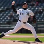 Chicago White Sox starting pitcher Shane Smith (64) throws against the Baltimore Orioles during the first inning of a baseball game Tuesday, April 7, 2026, in Chicago. (AP Photo/Erin Hooley)