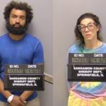 Kwain Karrick (left) and Hollie Bracco remain held in the Sangamon County Jail as of Friday, April 17.