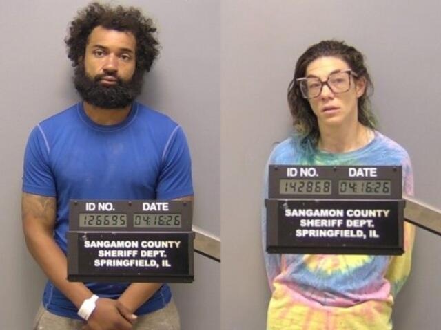 Kwain Karrick (left) and Hollie Bracco remain held in the Sangamon County Jail as of Friday, April 17.