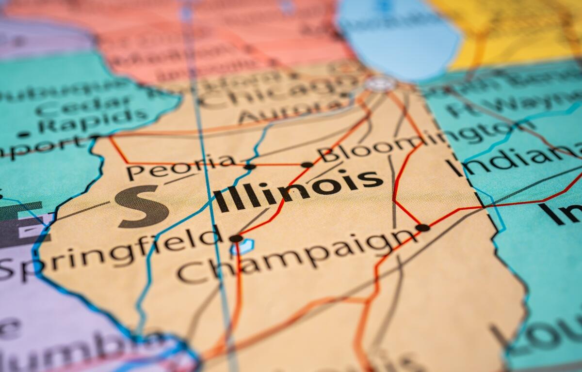 A map of Illinois
