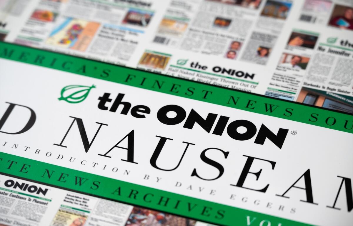 Cover of the Onion parody news publisher.