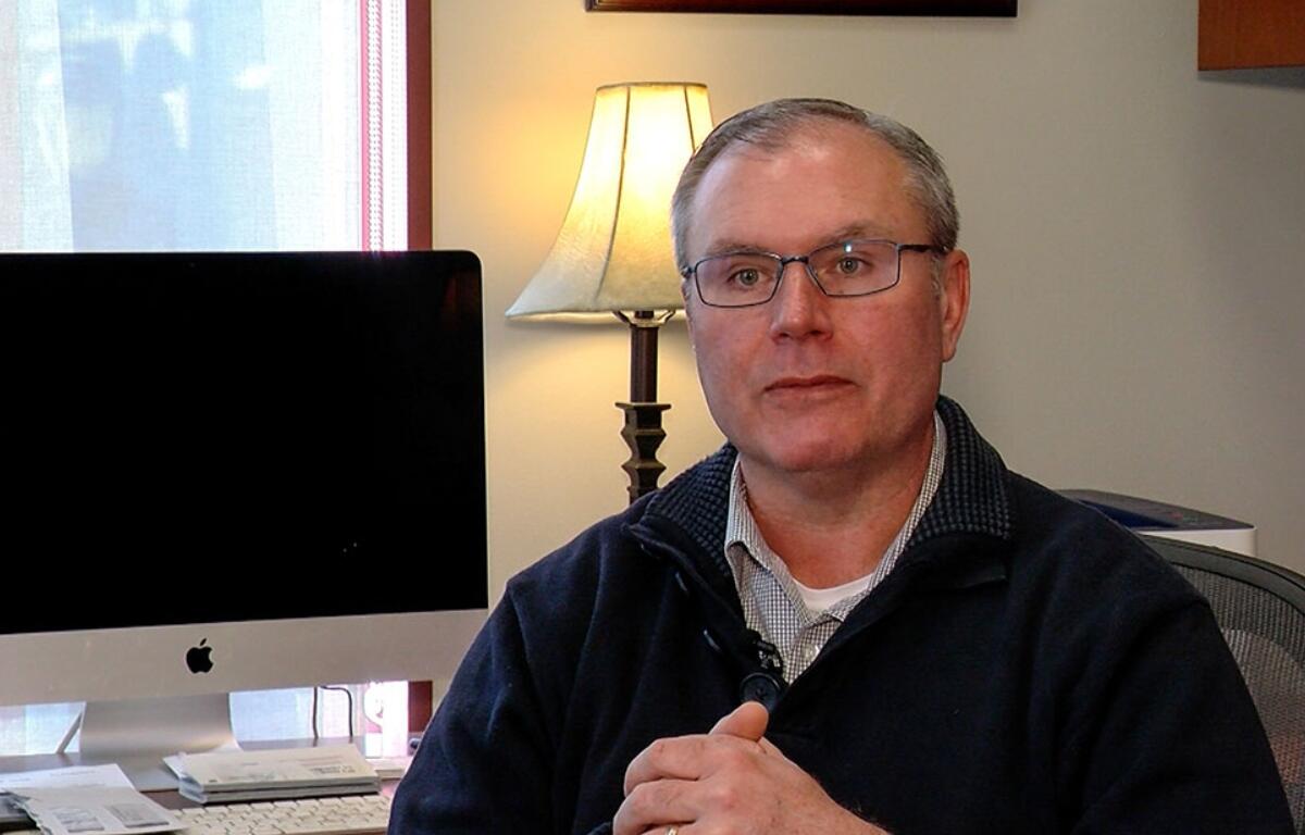 Sangamon County Clerk Don Gray speaks to Capitol News Illinois in February. (Capitol News Illinois photo by Andrew Campbell)