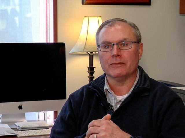 Sangamon County Clerk Don Gray speaks to Capitol News Illinois in February. (Capitol News Illinois photo by Andrew Campbell) 