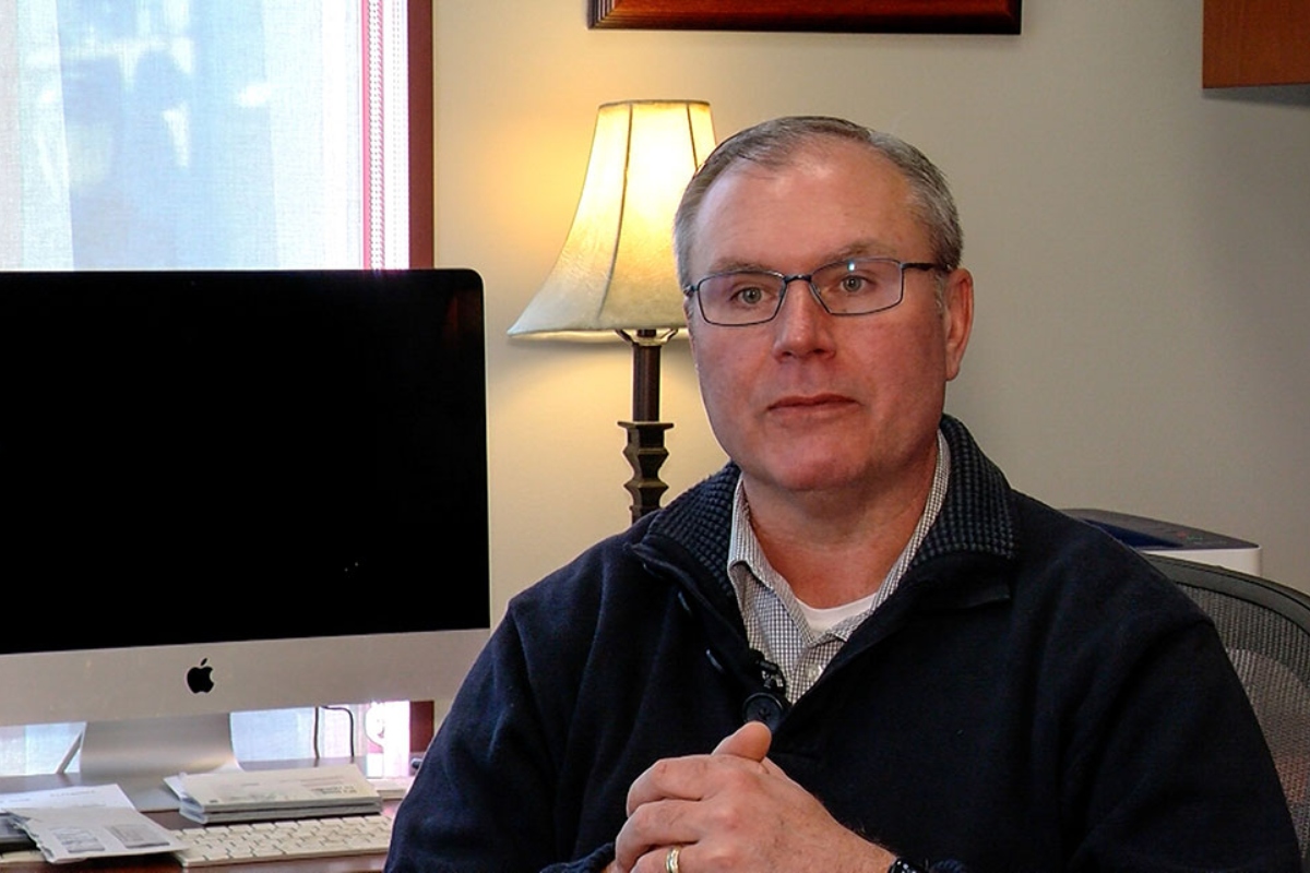Sangamon County Clerk Don Gray speaks to Capitol News Illinois in February. (Capitol News Illinois photo by Andrew Campbell)