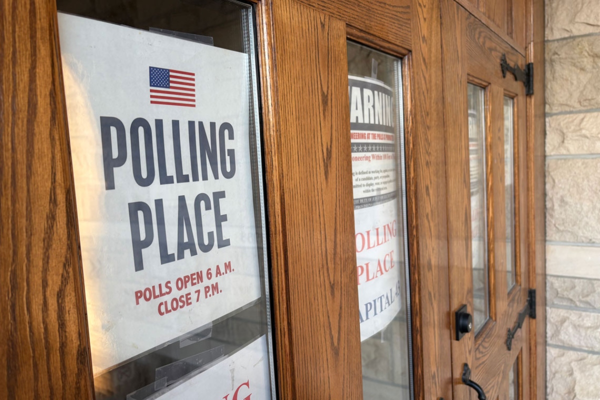 A sign marks a polling place in Springfield. (Capitol News Illinois file photo)