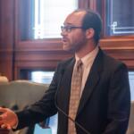 Rep. Daniel Didech, D-Buffalo Grove, speaks on the House floor May 27. His bill would make Illinois the third state to regulate frontier AI models. (Capitol News Illinois photo by Jenna Schweikert)