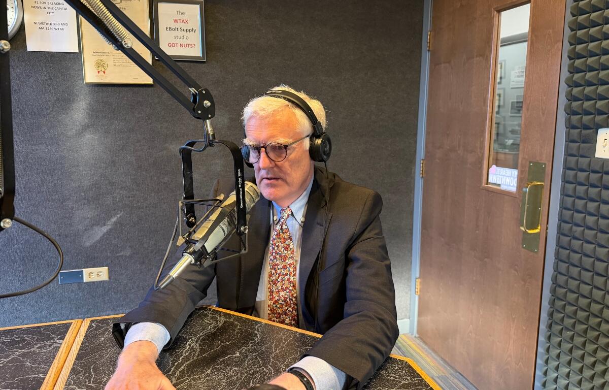 Sangamon County Board Chair Andy Van Meter speaks on WTAX.