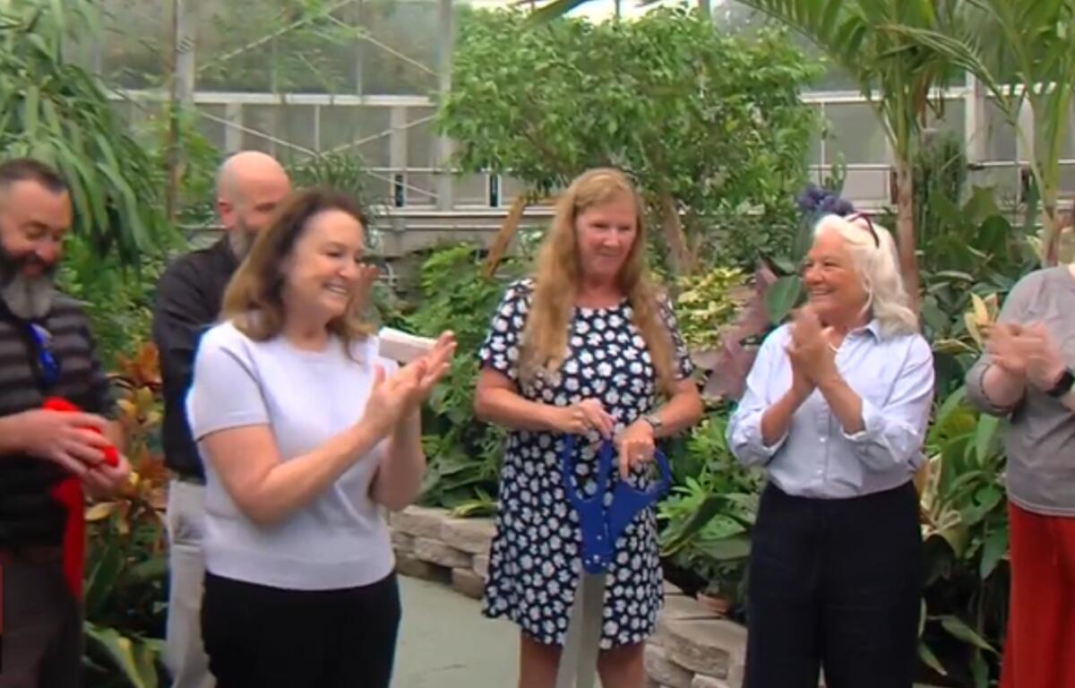 A ribbon was cut Monday, May 18 on renovations made to the Washington Park Botanical Garden Conservatory Dome.