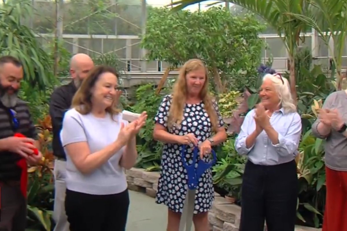A ribbon was cut Monday, May 18 on renovations made to the Washington Park Botanical Garden Conservatory Dome.