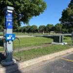 These electric vehicle charging stations are now available near the athletic center at the University of Illinois Springfield.