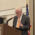Sangamon County Board Chair Andy Van Meter speaks at the State of Greater Springfield luncheon Tuesday, May 19, hosted by the Greater Springfield Chamber of Commerce.