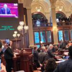 U.S. Senator Dick Durbin speaks at the Illinois Capitol Wednesday, May 27.